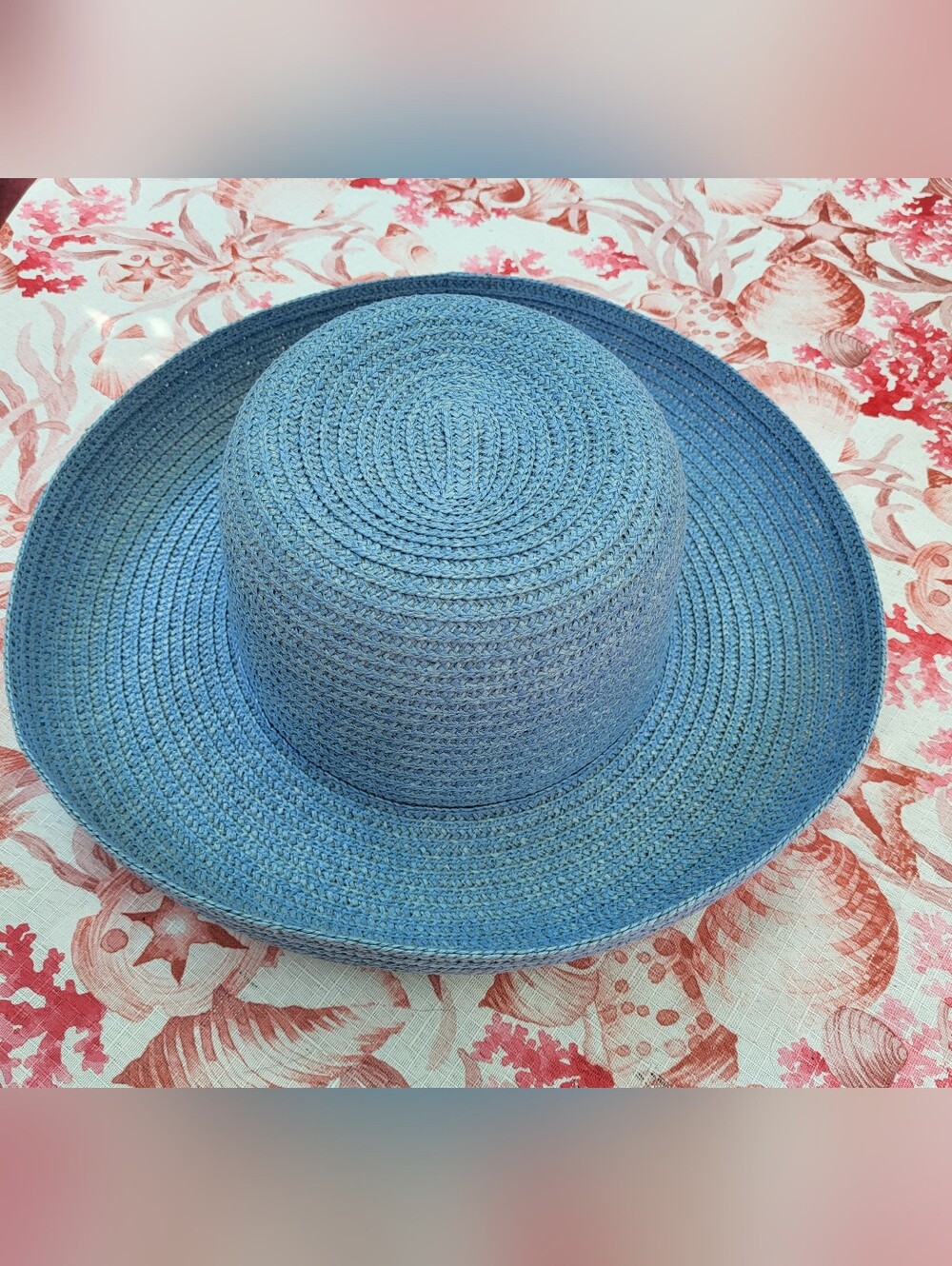 Blue Straw Sun Hat